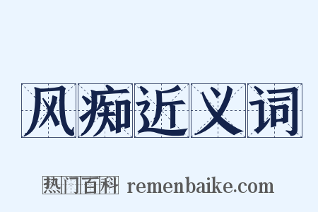 风痴近义词是什么意思的图片